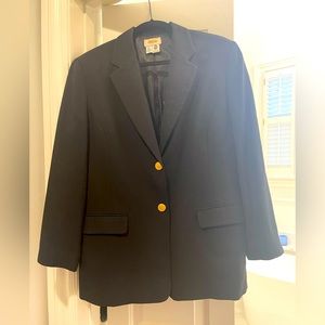 Classically tailored black blazer